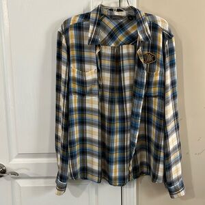 Harley Davidson women’s size 2XL plaid long sleeve shirt